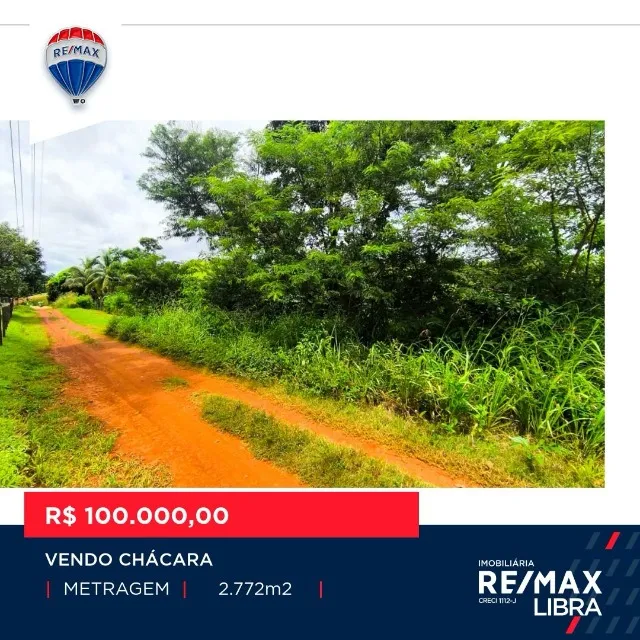 IMOBILIÁRIA RE/MAX VENDE CHÁCARA