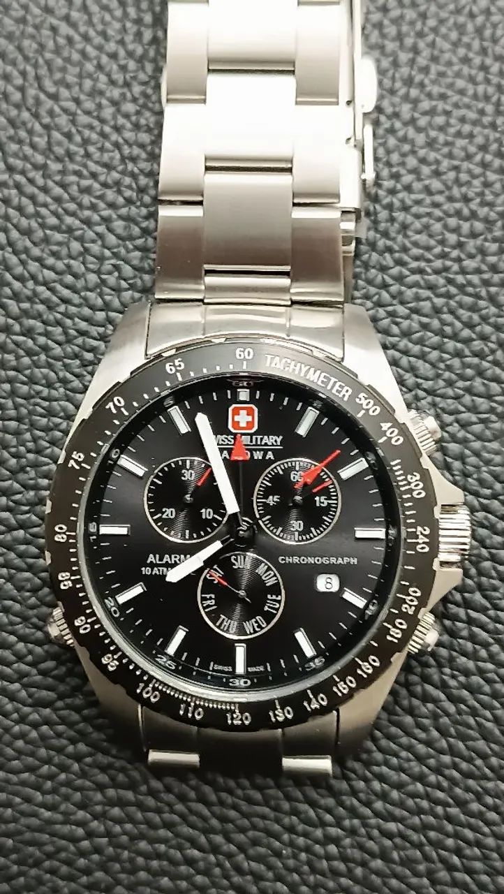 Relógio Swiss Army Military Hanowa Navigator Esfera Negra
