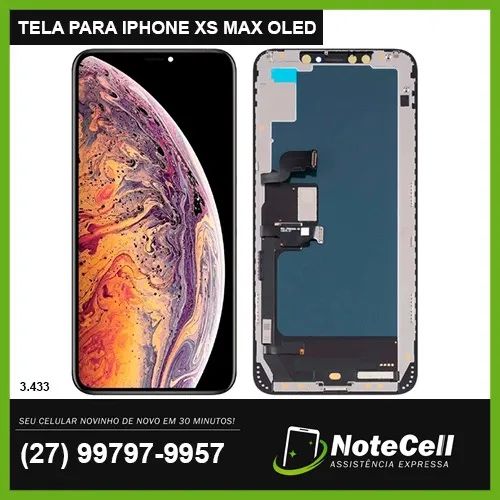 Tela Display P/ iPhone Xs Max Oled Imagem Igual a Original Dms 3.433- Instalação em 30min!