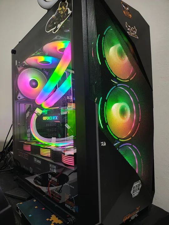 Gabinete Gamer RGB - ele vem com as 3 fans frontais e com controladora ! - Foto 2