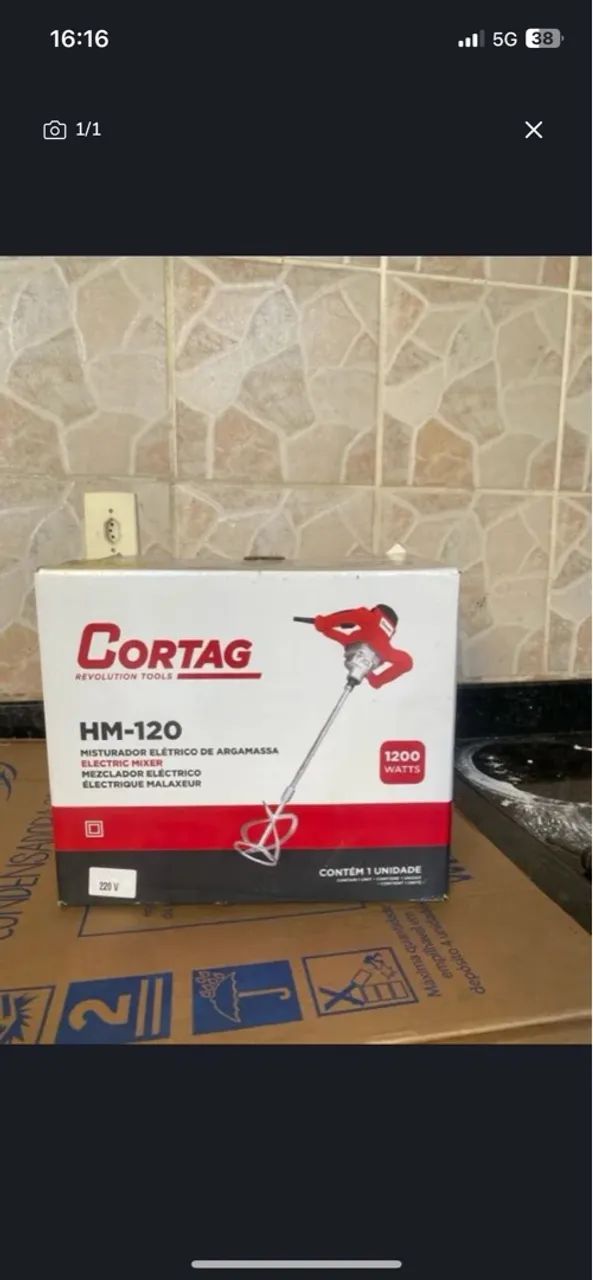 Misturador de argamassa Cortag HM-120 1200W