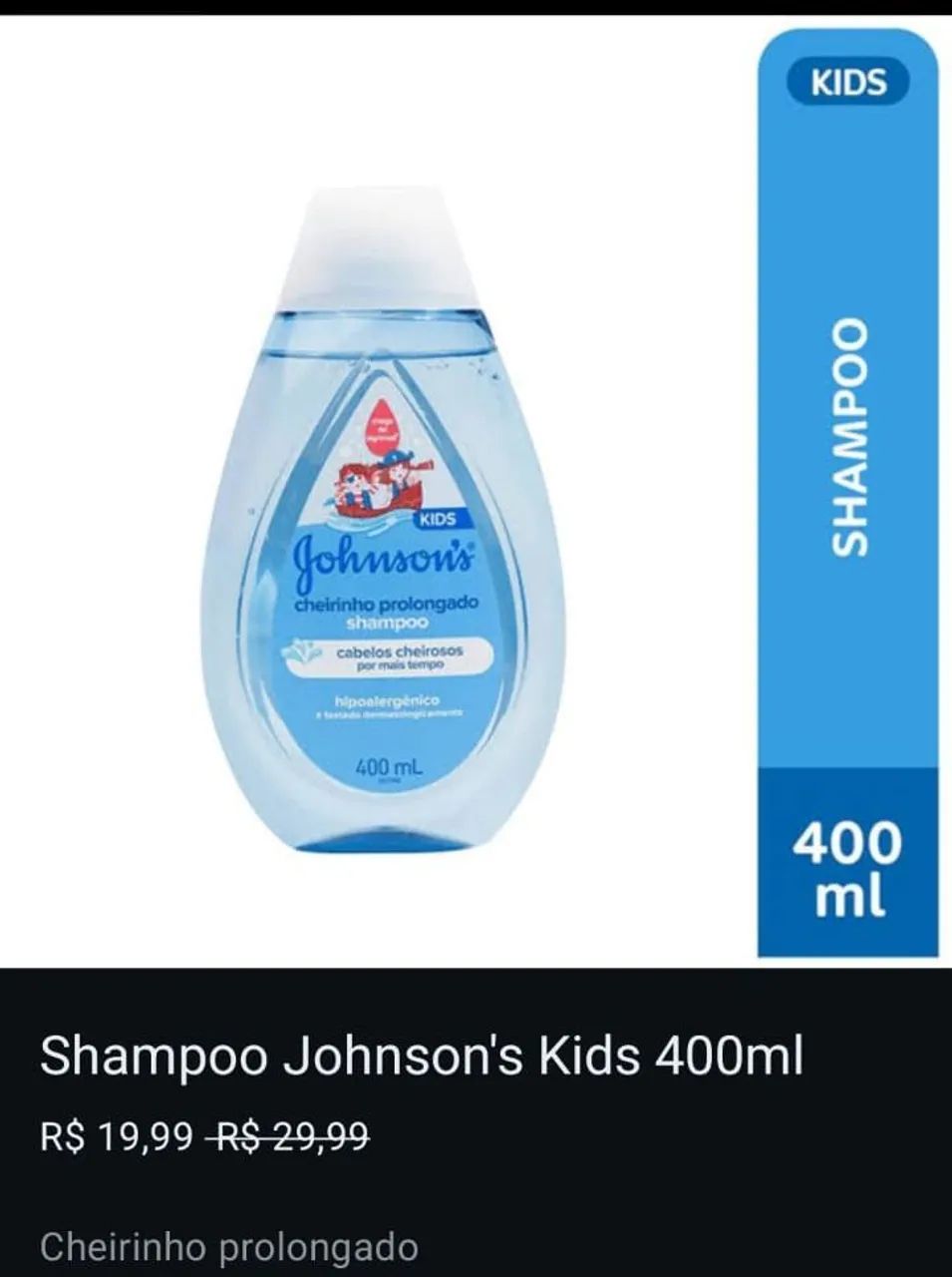 Shampoos Johnson's Kids e Baby 400ml - Variados