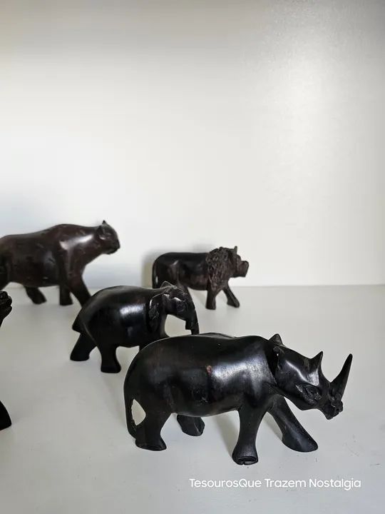 5 Esculturas de Maderia Feitos a Mão Africanas - Foto 3
