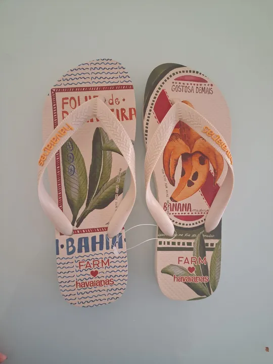 chinelo havaianas farm selo coisa nossa NOVA