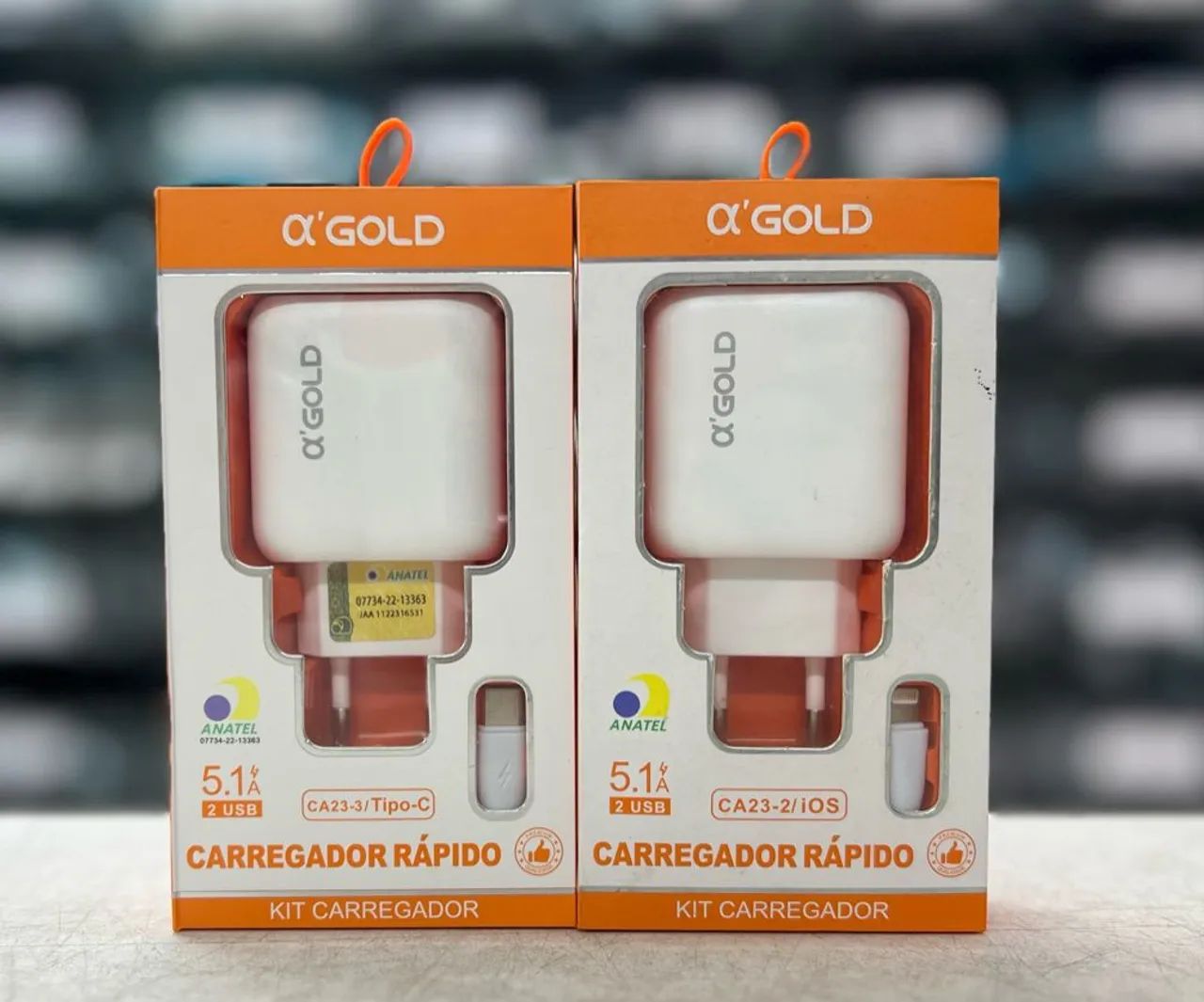 Carregador de Celular iPhone Tipo-C Lightning 5.1a 1metro