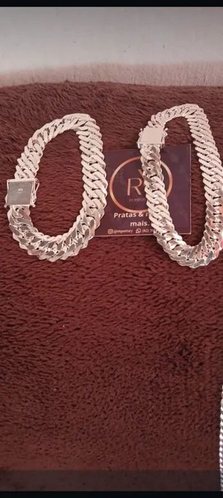 Pulseira de Prata 925 Elo Duplo - Foto 2