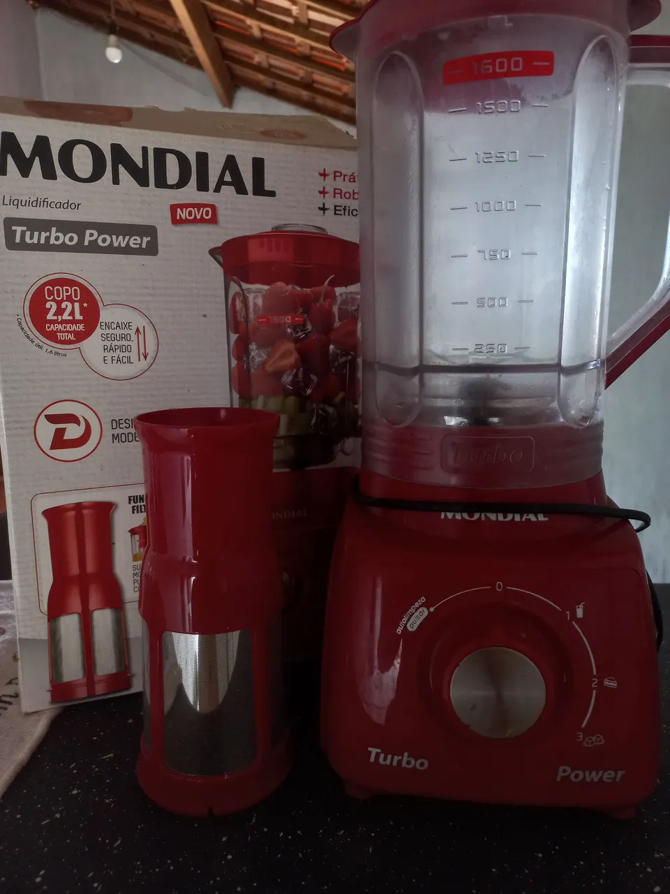 Liquidificador Turbo Power Mondial 2.2L