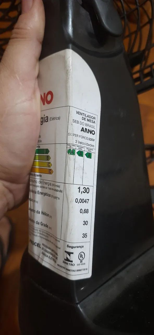 Baixei Vendo ventilador Arno 30 cm 220 volts - Foto 3
