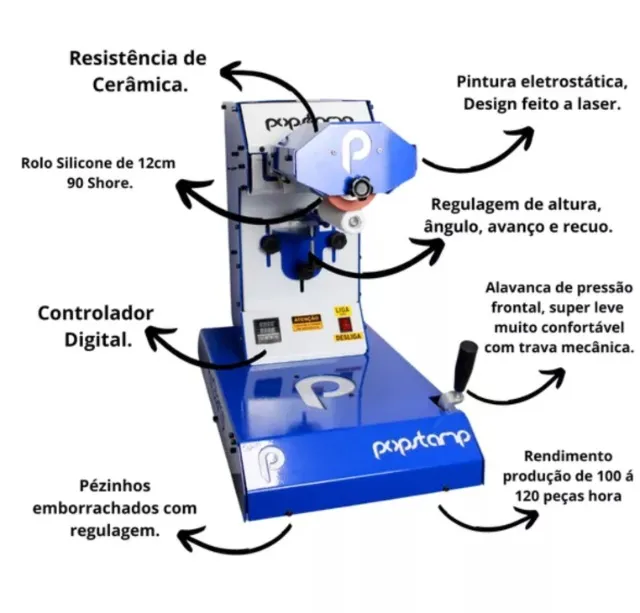 Maquina Transfer Laser 360 POPSTAMP TURBO GIRO