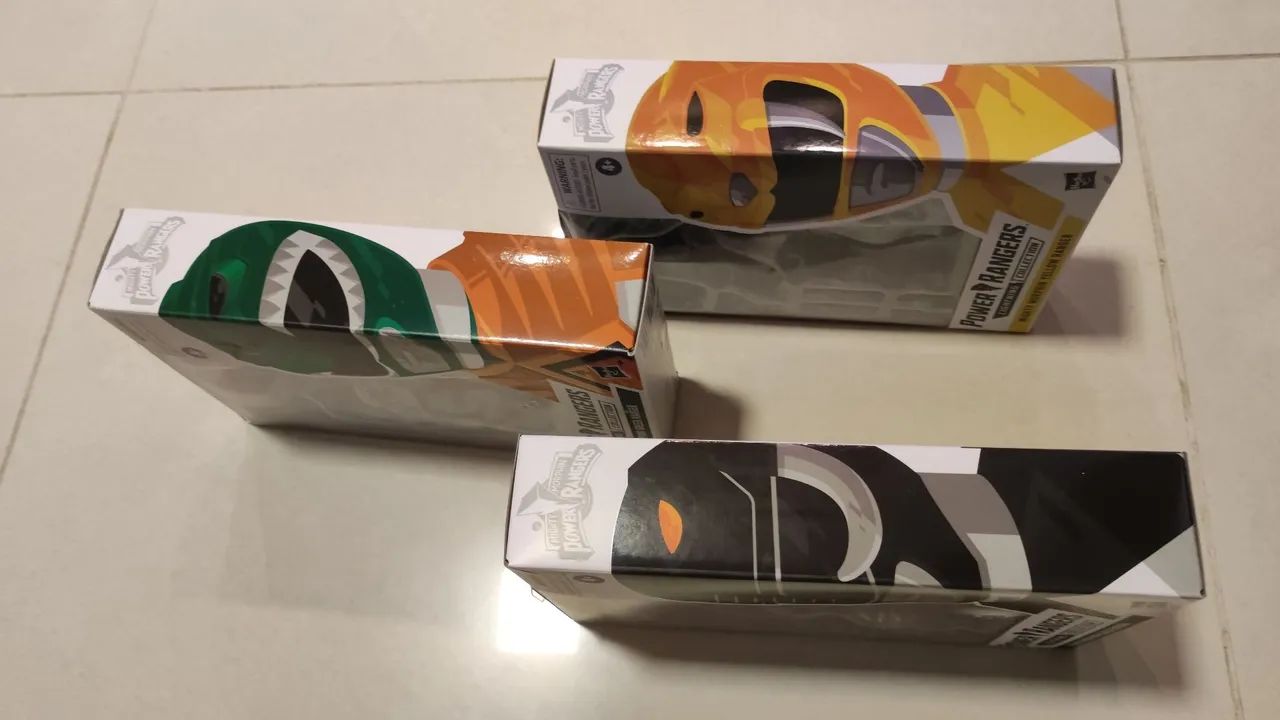 Caixas Power Rangers Lighting Collection - Verde, Preto e Amarela (Vazias) - Foto 6