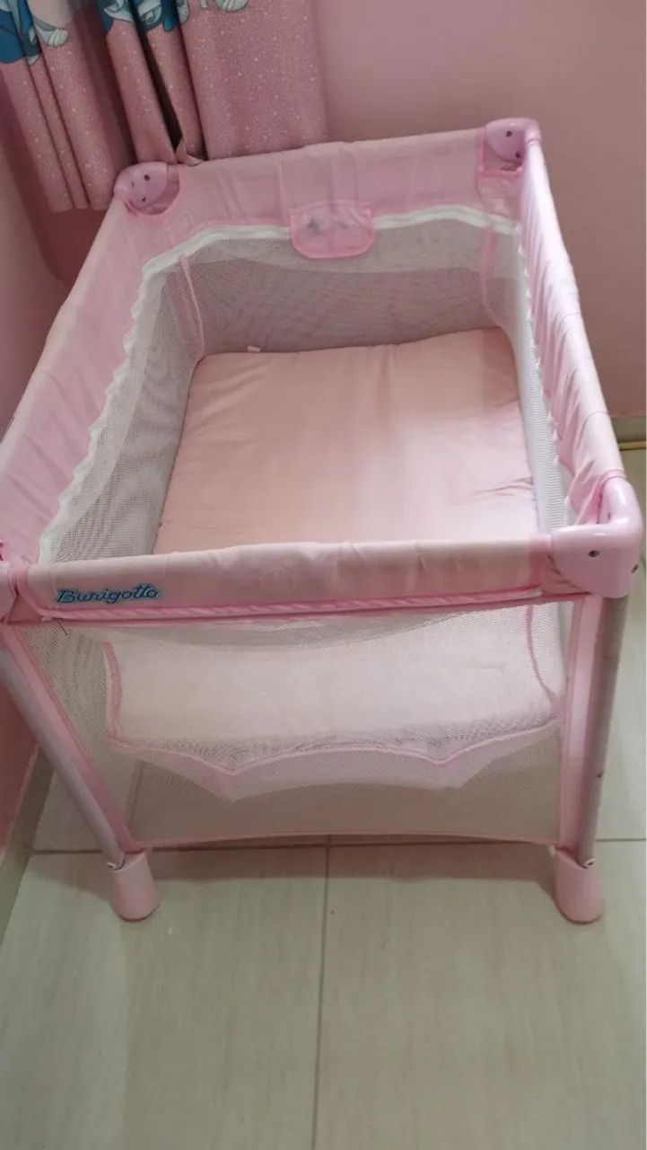 Mini Berço Cuore Burigotto Pink 
