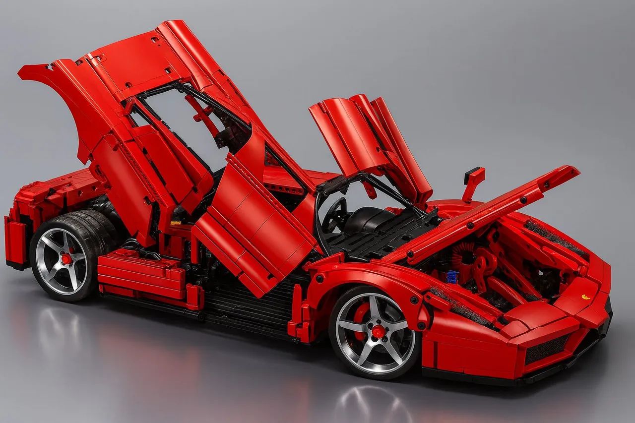 BLOCOS DE MONTAR FERRARI ENZO 4301 PEÇAS MODELO 10532 MARCA KBOX
