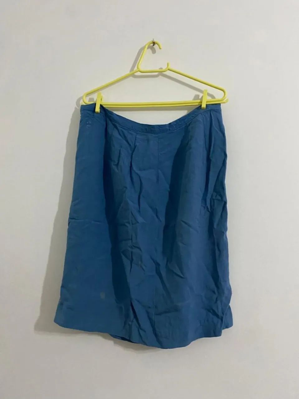 Saia azul de linho