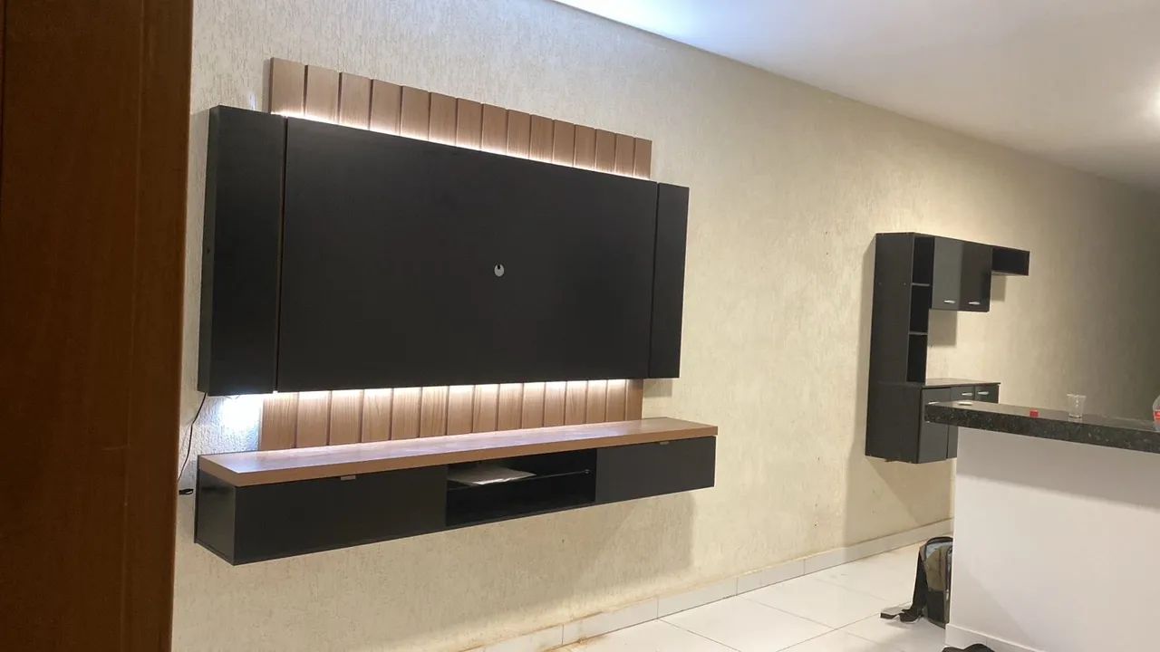 Painel para tv com Led promoção em mdf entrego - Foto 3