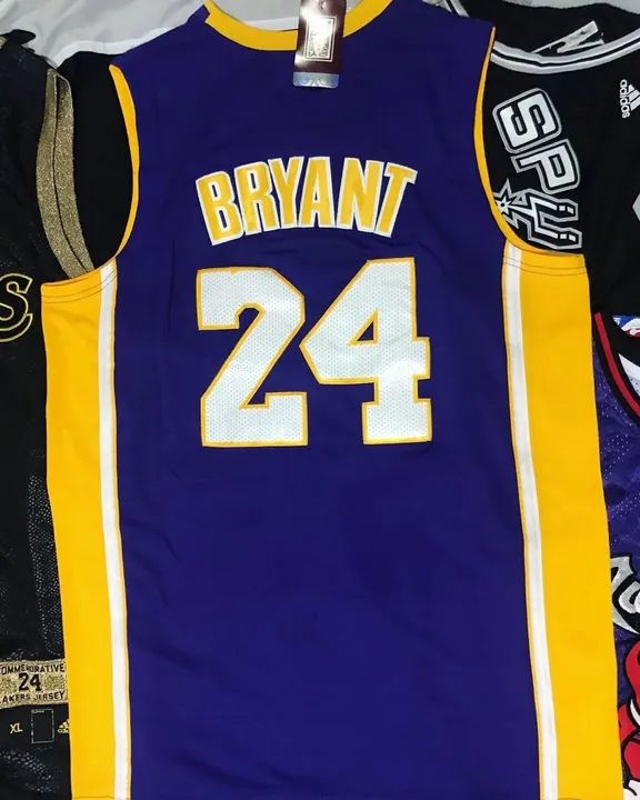 Regata Kobe Bryant Lakers - Regata Roxa Bordada NBA - Foto 2