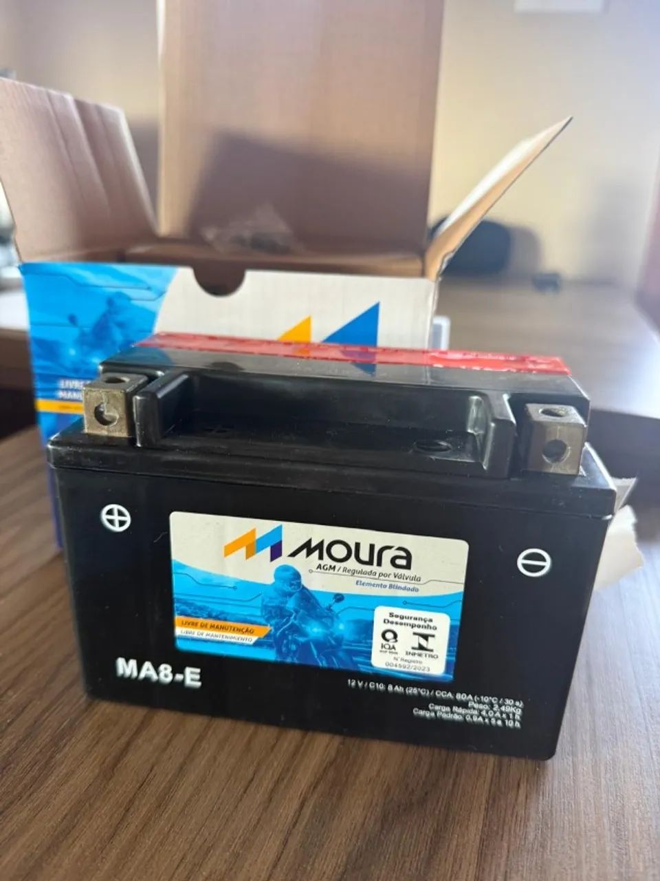 Bateria Moto Moura 12v 8ah Ma8-e - Bmw G 310 Gs / Meteor 350 Royal Enfield - Foto 4