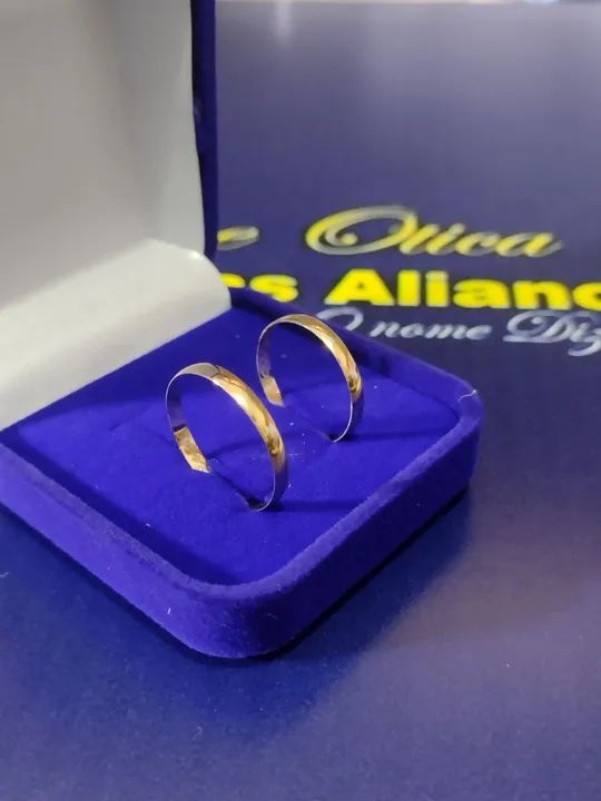 Par de Alianças de Ouro 18k - Foto 4