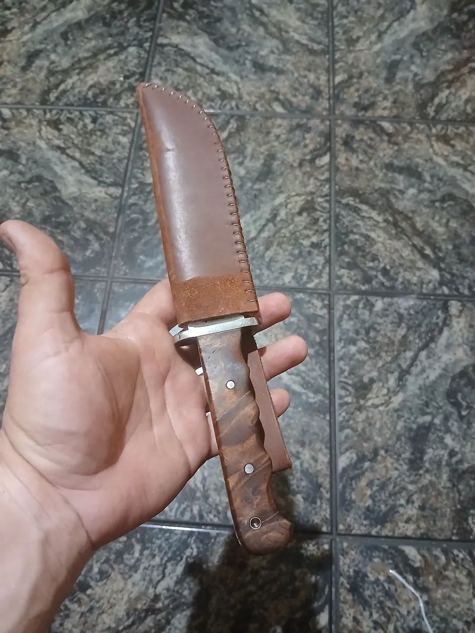 Faca Bowie ElkRidge - Cabo Burlewood - Foto 2