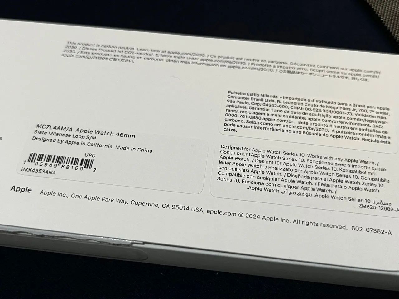 Pulseira Original Apple Watch Milanês 46 Mm - Cinza Ardósia - Foto 3