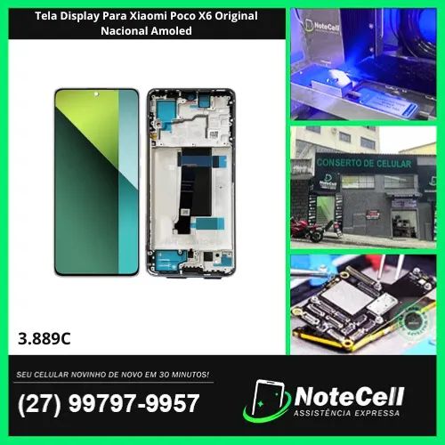 Tela Display Para Xiaomi Poco X6 Original Nacional Amoled- Instalação Expressa Em 30 Min!