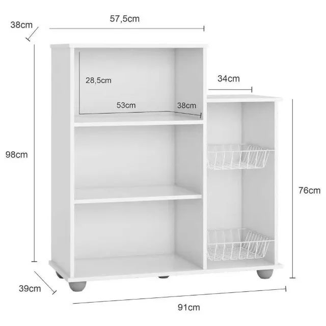 Fruteira Balcão 2 Portas Multiuso (FAZEMOS ENTREGA EM ATÉ 24 HORAS) - Foto 3