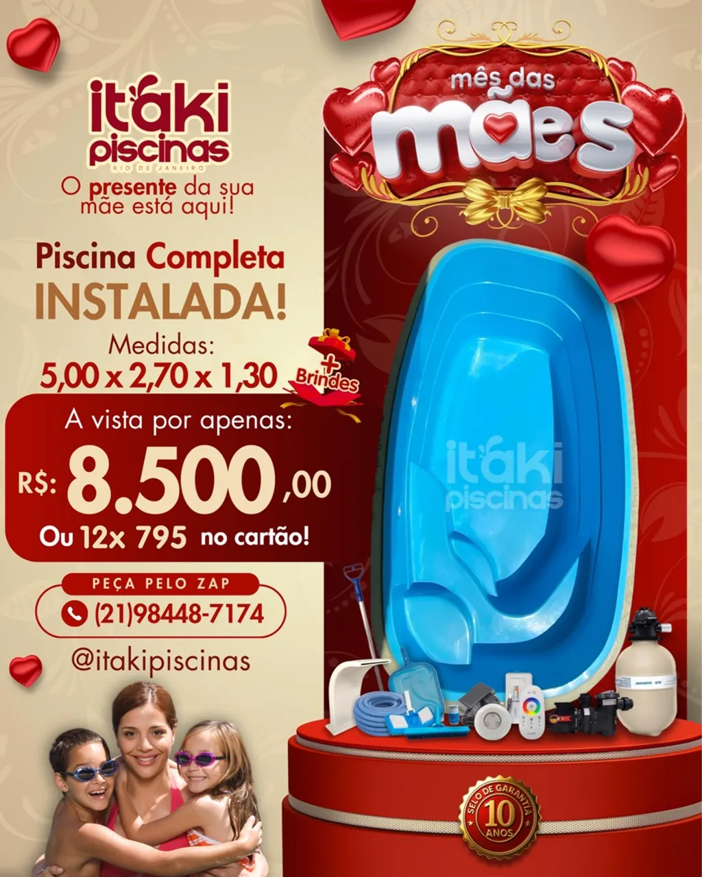 Piscina de fibra instalada menor preço de todo o Rio de Janeiro ?