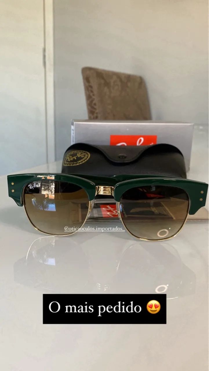 Sofisticado RayBan Clubmaster Verde - O Mais Pedido!