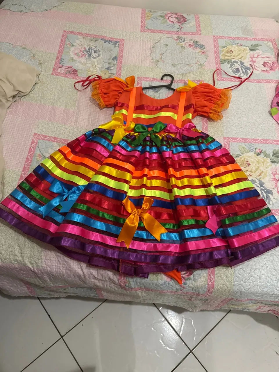 Vestido Festa Junina Colorido
