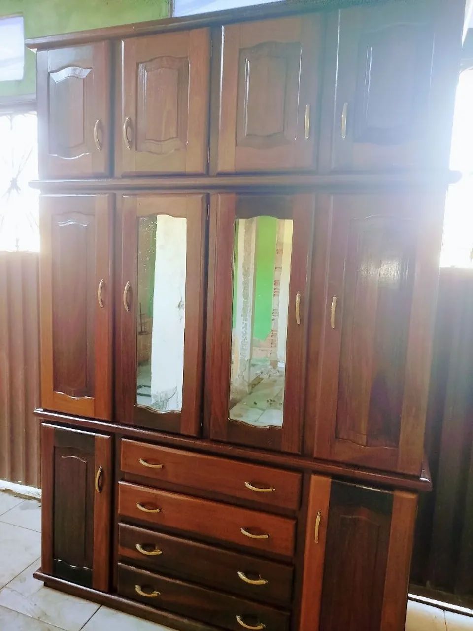 Guarda roupa casal de madeira (aceito cartão) - Foto 2