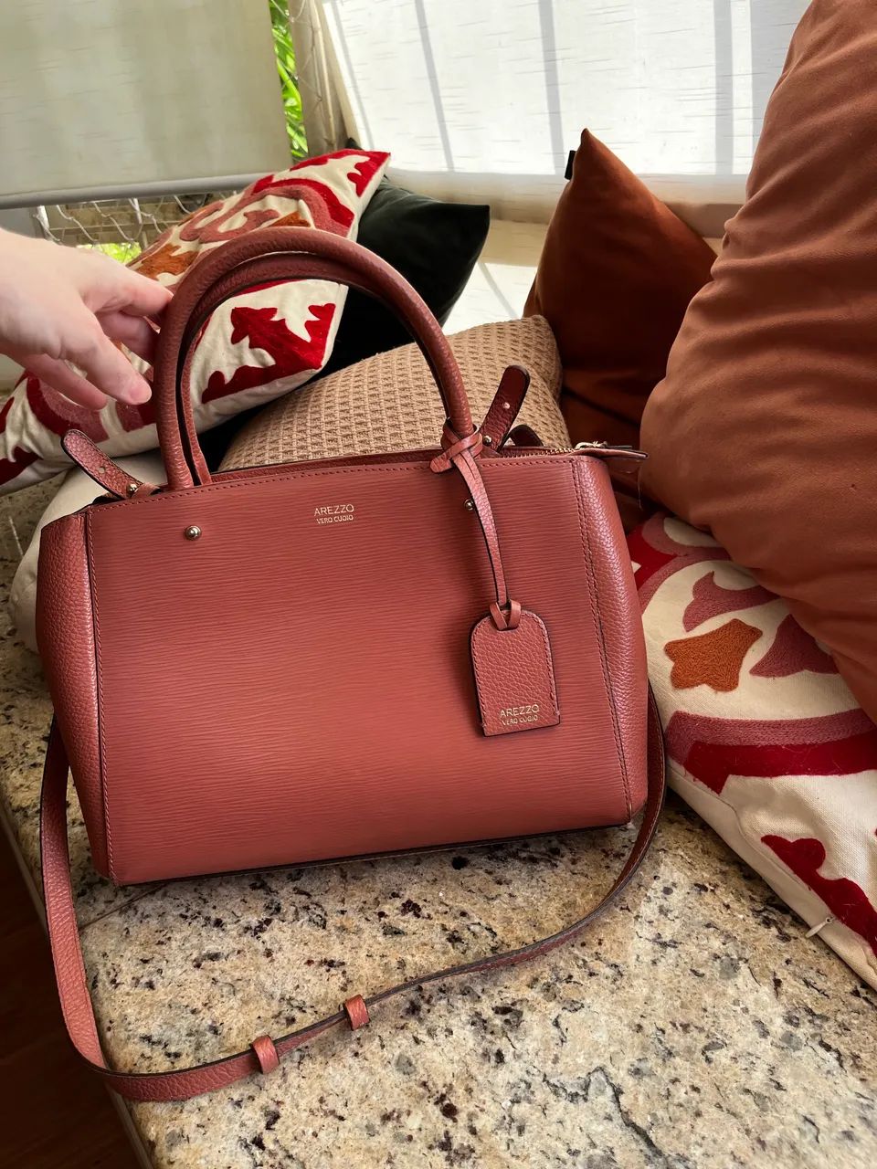 Bolsa couro legítimo arezzo - Foto 4
