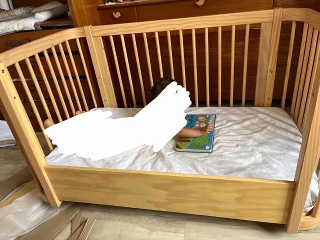 Berço Evolutivo 3 em 1 em Madeira Maciça Carvalho Malva - Marca Quarter