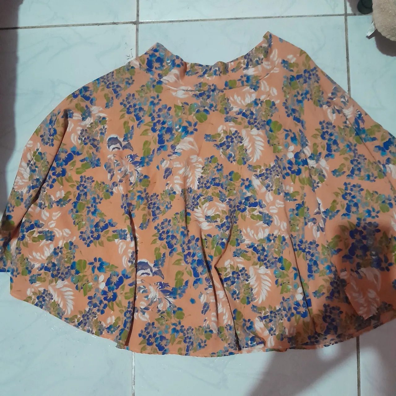Saia Floral Pêssego