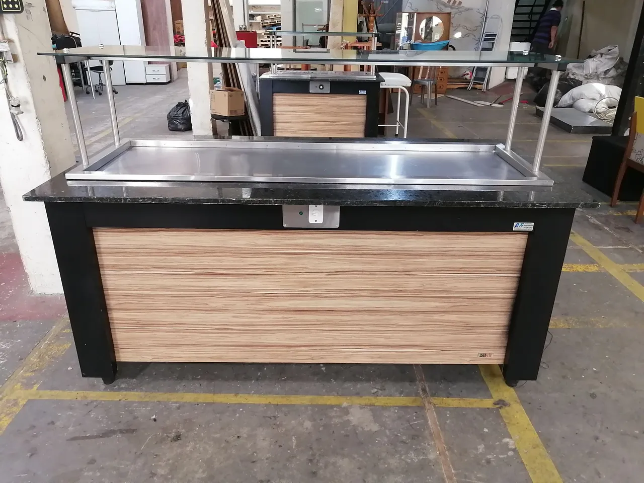 Bancada de Buffet com refrigeração Proteção
