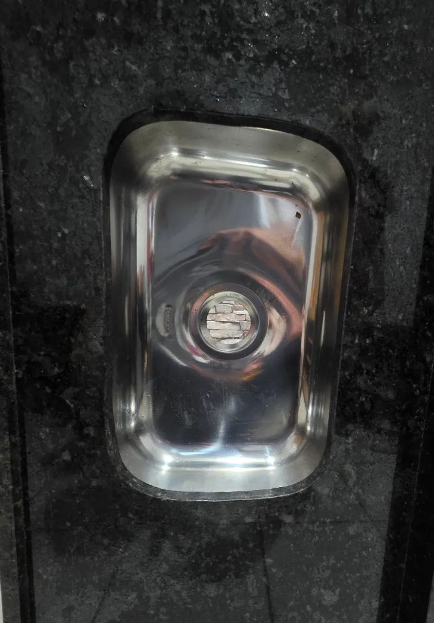 Granite sink with stainless steel basin for kitchen
