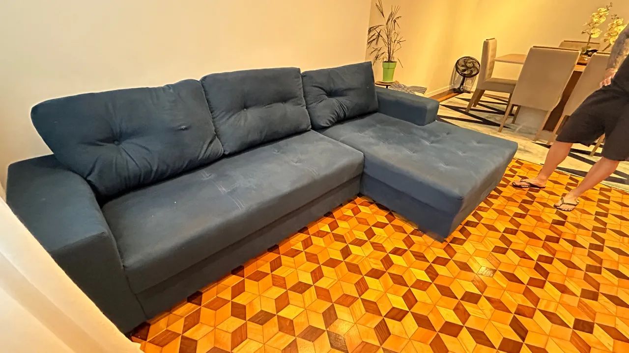 Sofá 3 lugares com chaise fixa - Foto 3