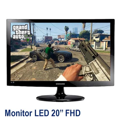 Monitor Samsung Led Dual View DVI VGA S20C300FL 20 Polegadas/ Led - Widescreen