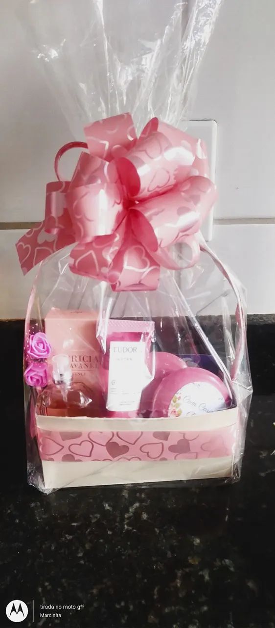 Kit lembrancinha cesta personalizada 