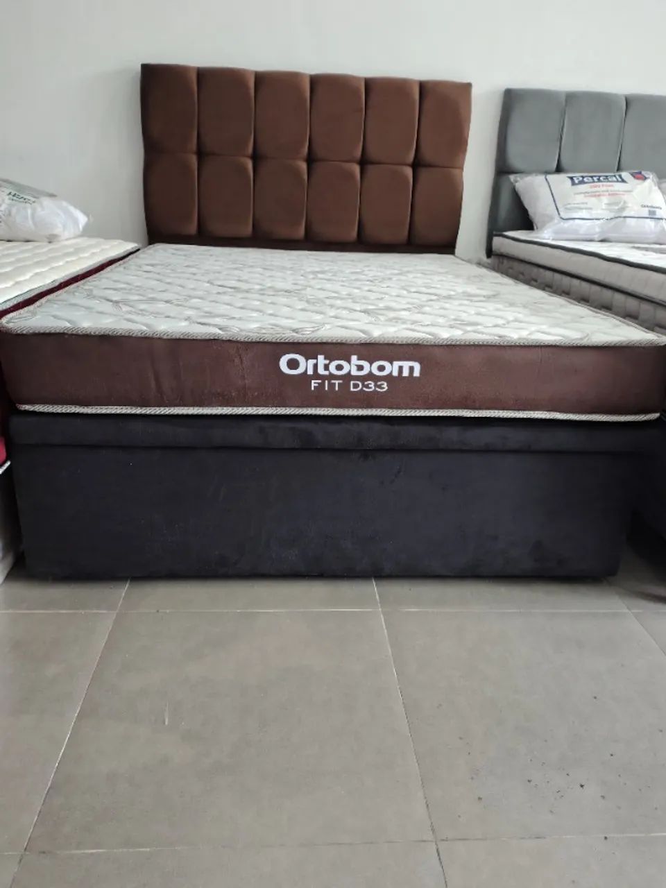 CAMA BOX CASAL BASE+ COLCHÃO D33 ORTOBOM PREMIUM  - Foto 3