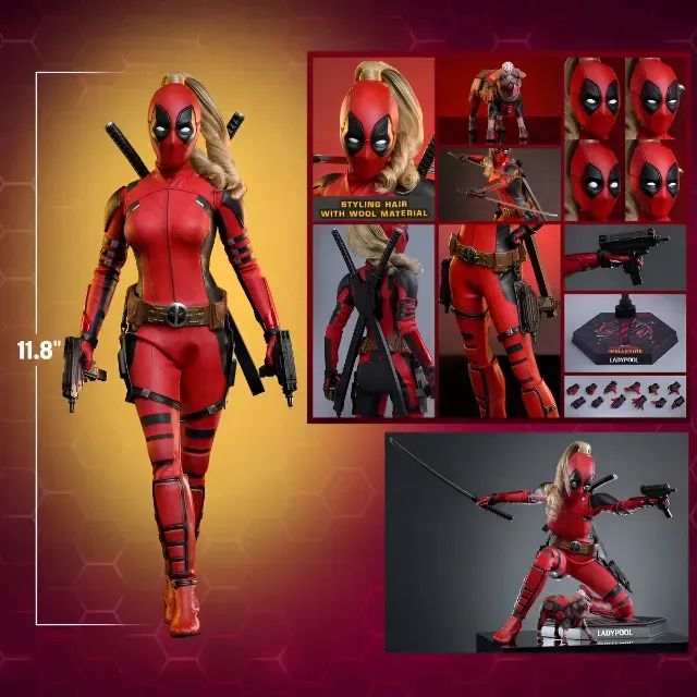 Hot Toys-ladypool Deadpool E Wolverine 3