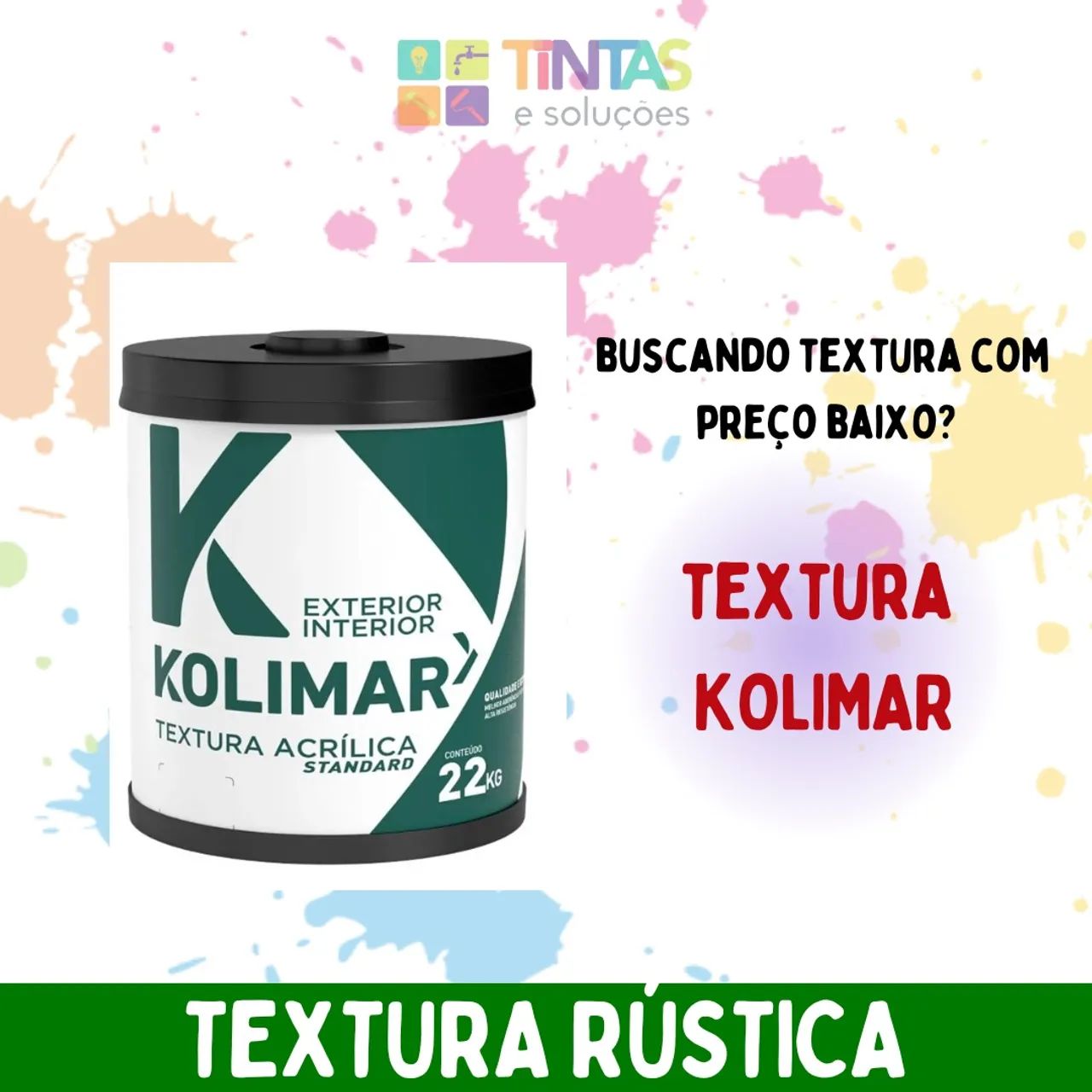 Textura Acrílica KOLIMAR - Rústica - barrica 22kg