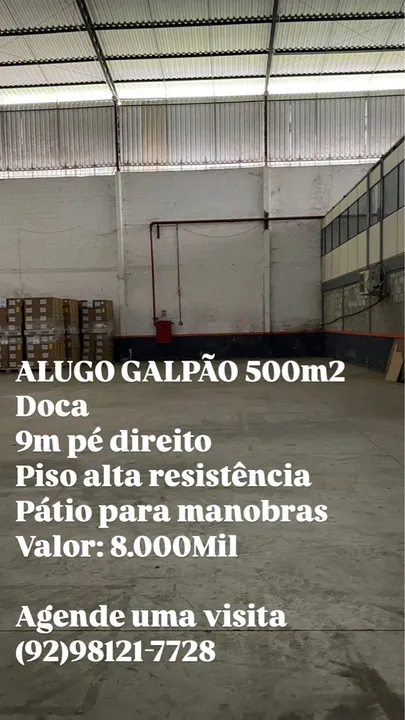 GALPÃO 500M² COM DOCA - ALUGUEL TARUMÃ
