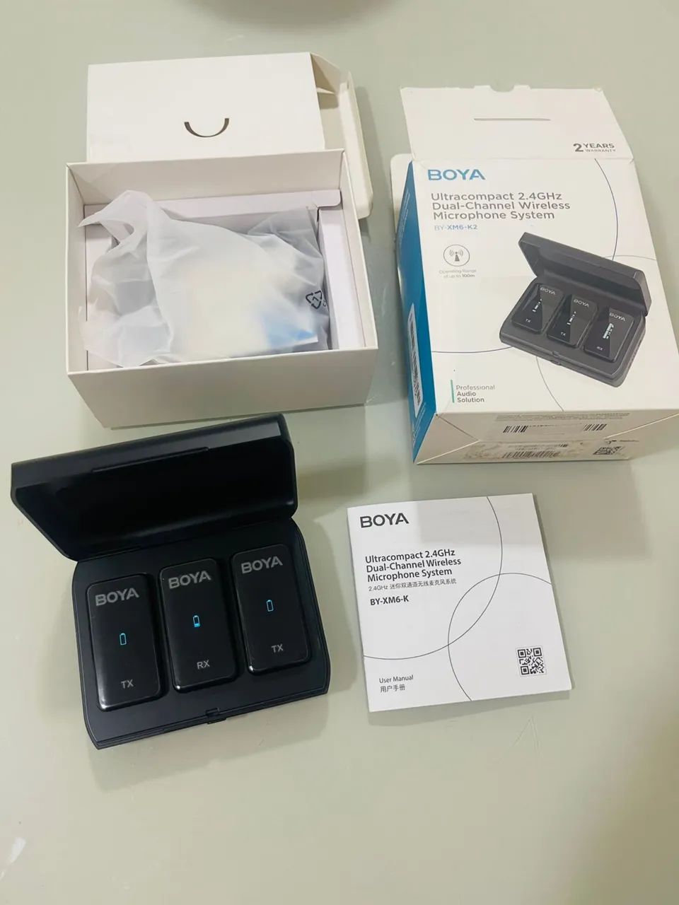 Kit Microfone Sem Fio By-xm6 K2 Lapela Boya
