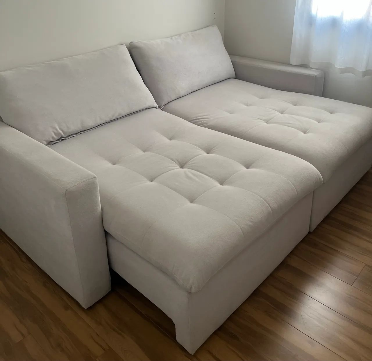Sofá Cama Cinza claro (2,30 m)  - Foto 5