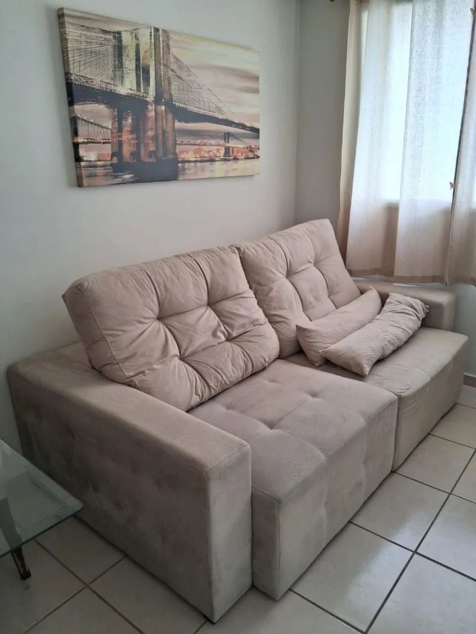 Semi-New Reclining Sofa453011469962455040