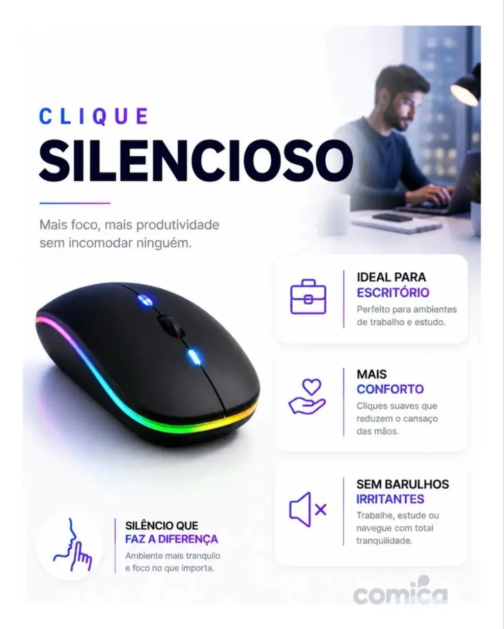 MOUSE SEM FIO WIRELESS. 