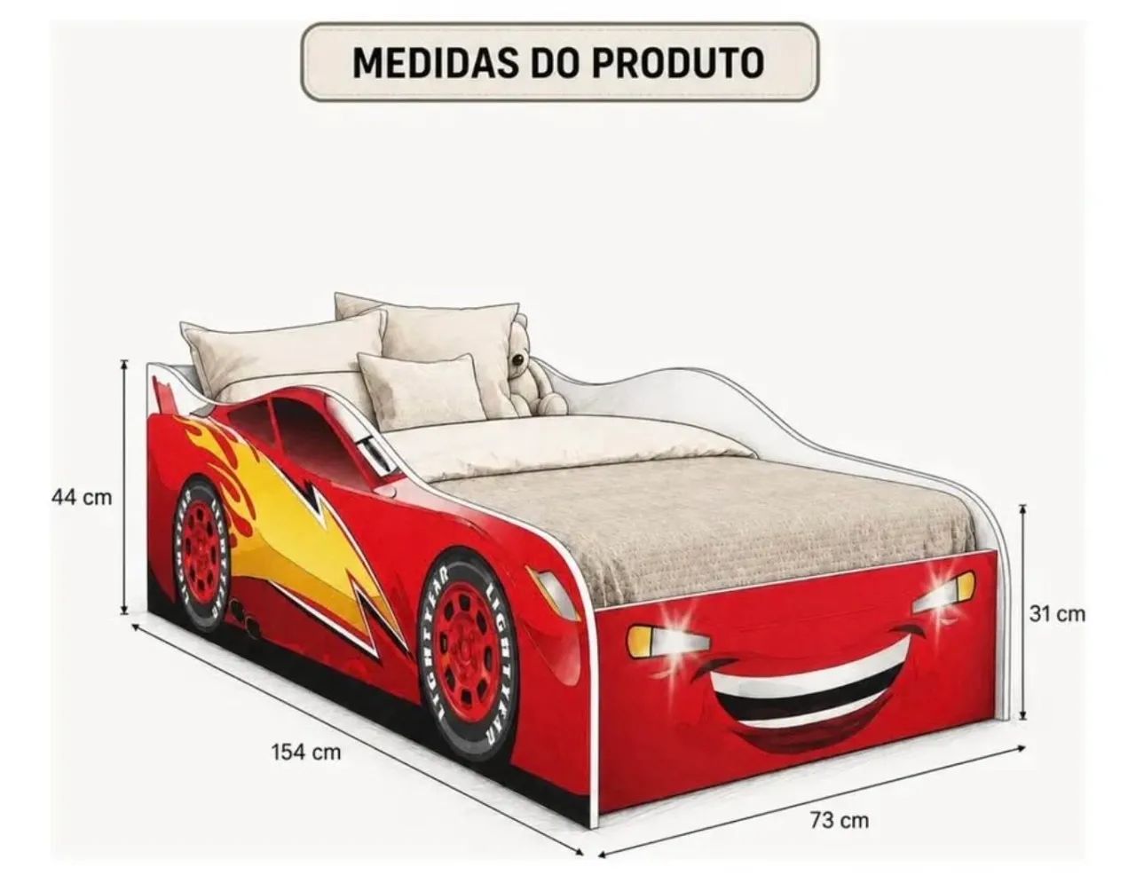 Vendo cama relâmpago mcqueen - Foto 3
