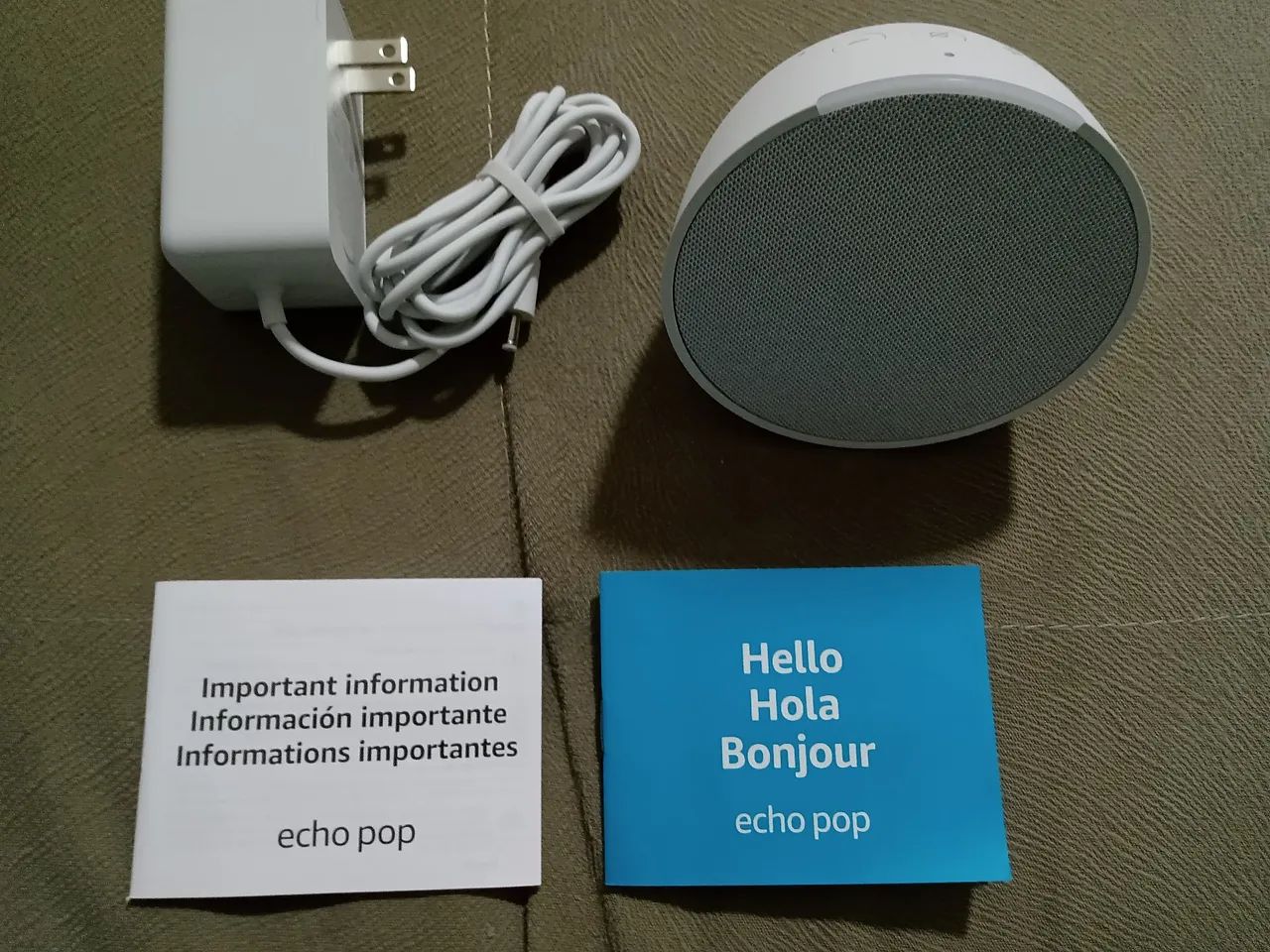 Smart Speaker Amazon Echo Pop com Alexa - Branco (Na Caixa) - Foto 2