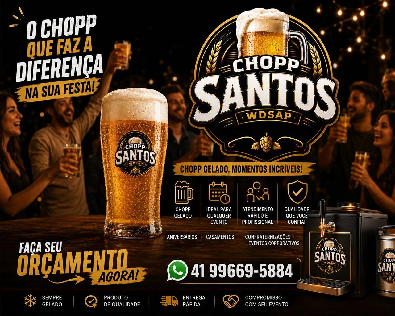 Chopp para festas e eventos  30 e 40 litros 