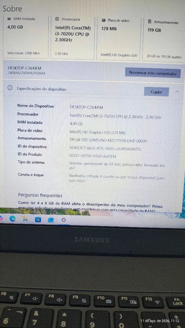NOTEBOOK SAMSUNG I3 - Foto 5