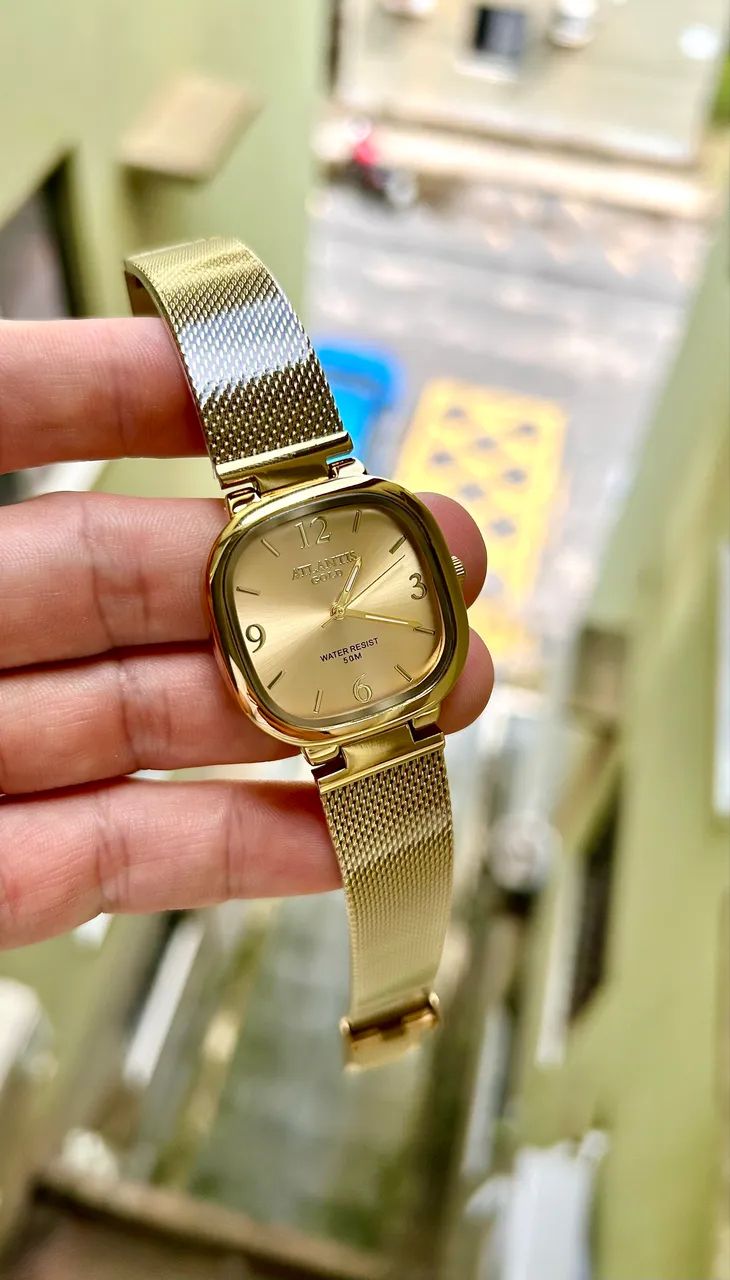 Relógio feminino atlantis gold original 